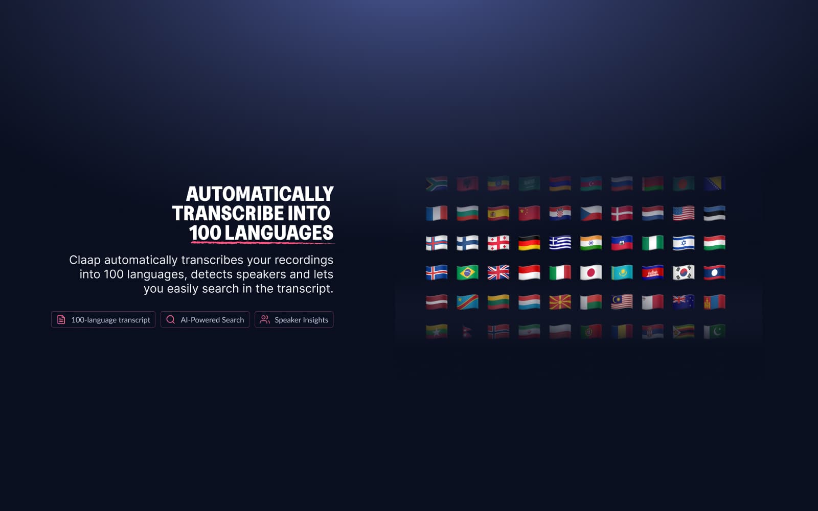 Claap : transcription multilingue
