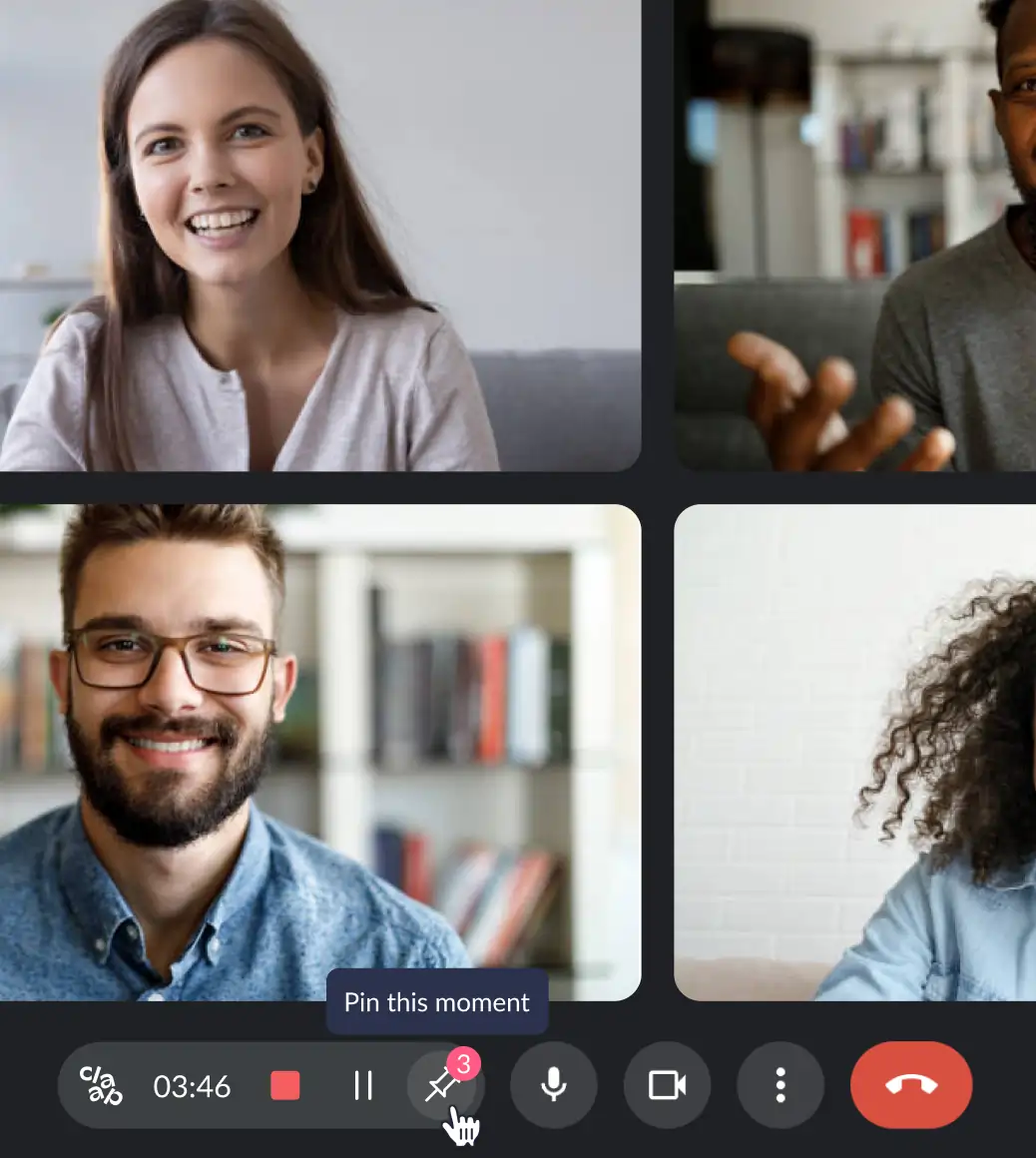 Record meetings with key moments