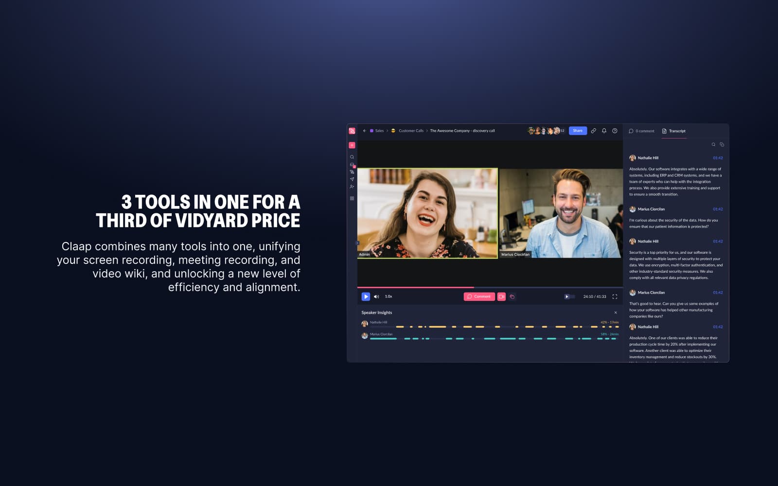 Claap vs Vidyard : regrouper les outils et réduire les coûts
